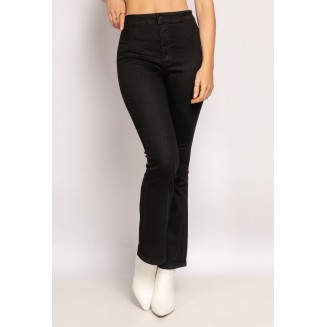 Jeans evasé noir grande taille