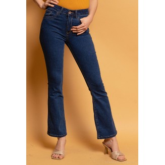 Jeans evasé bleu