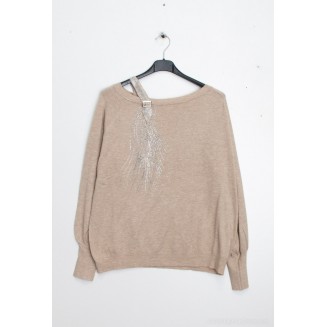 Pull en maille avec strass