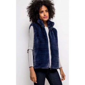 Gilet fourrure sans manches